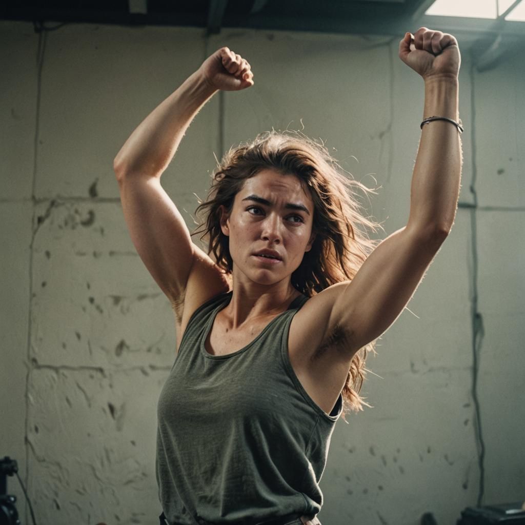 Cinematic Film Still: Girl in Tank Top