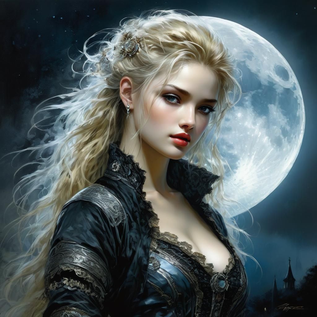 Victorian Fantasy Portrait in Dark Fantasy Style