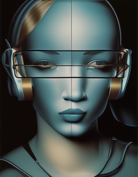 Teal,Navy,black , white art by 
Kevin Grevioux hyperrealism ...