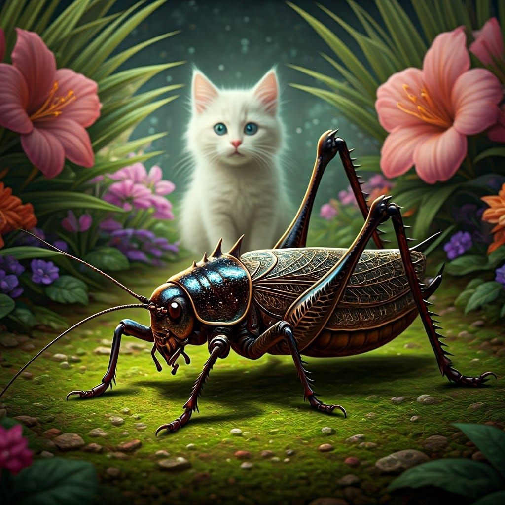 GIANT AFRICAN TUSKED CRICKET (known in Johannesburg as the 'Parktown Prawn') ('cricket' challenge)