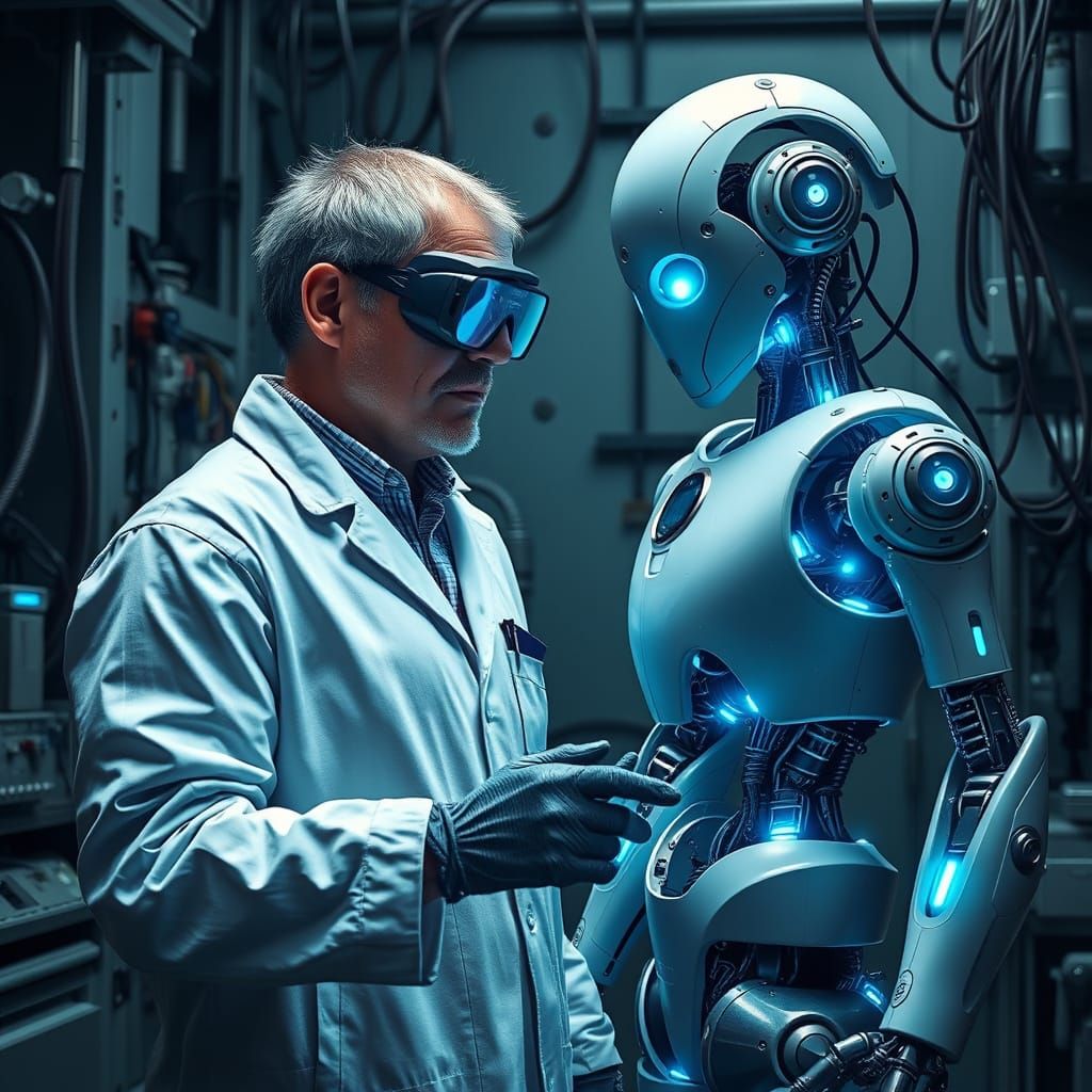 Robot Training in a Photorealistic Sci-Fi Lab