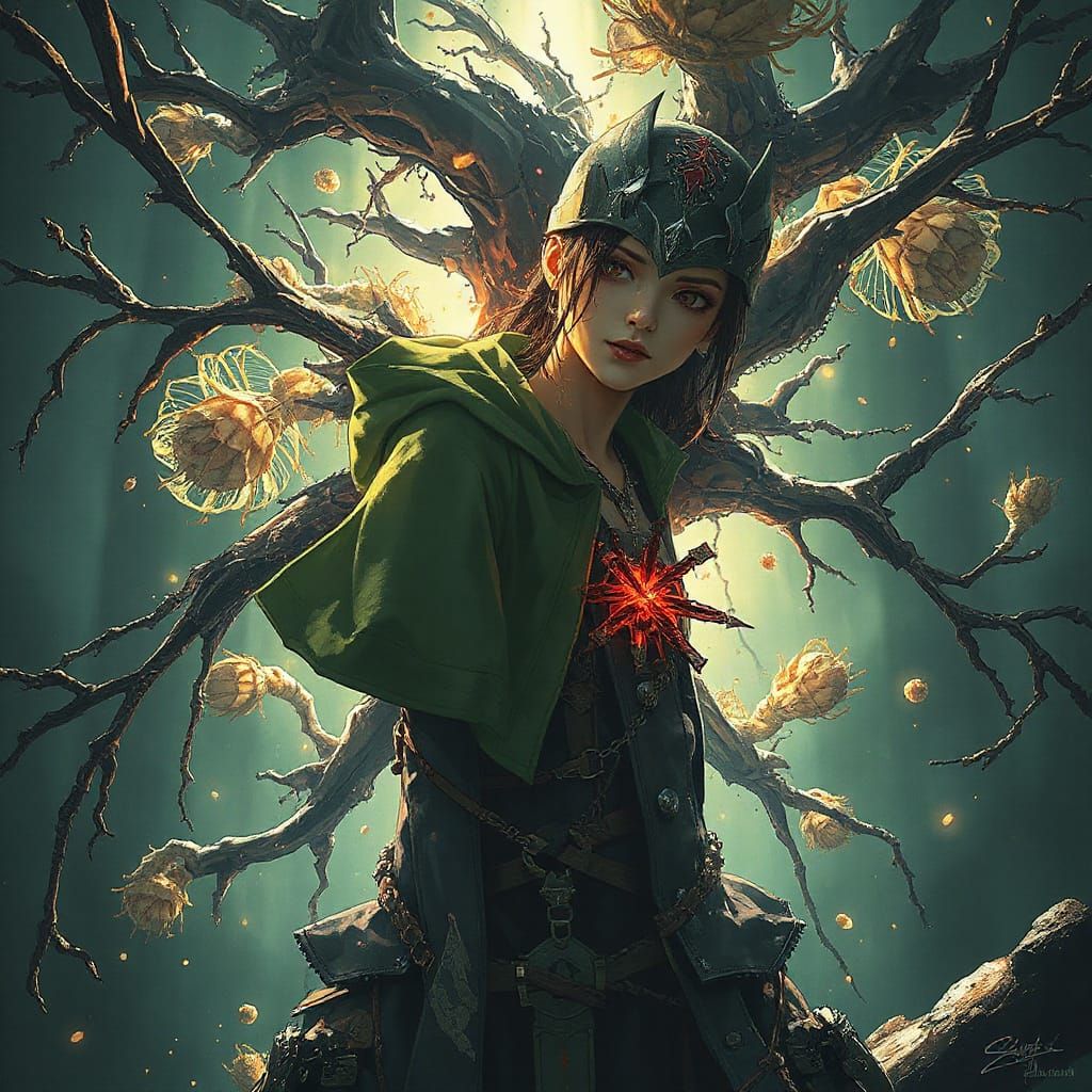 Ethereal Bloom in Cyberpunk Hues