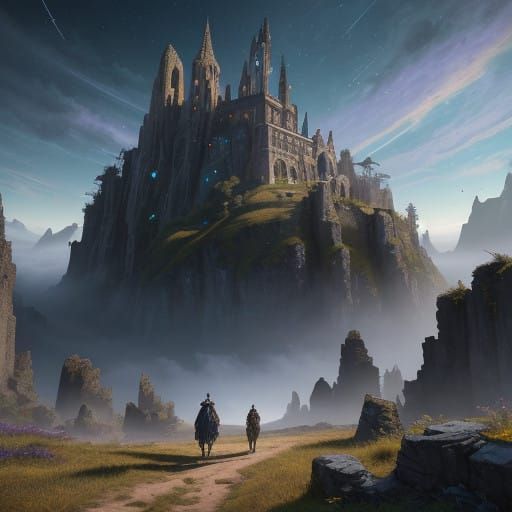 Regal Cristiano Ronaldo in High-Fantasy Landscape