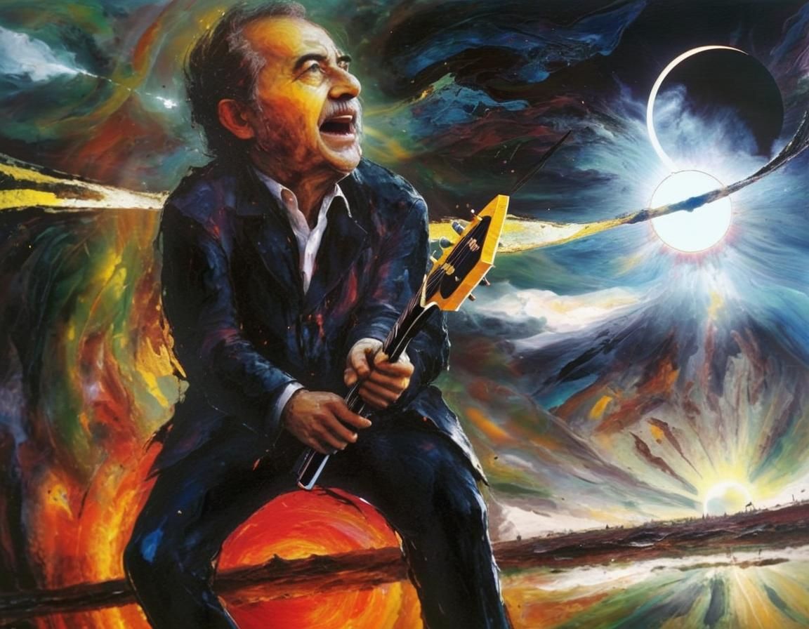 Abstract Solar Eclipse Art Inspired by Symbolism