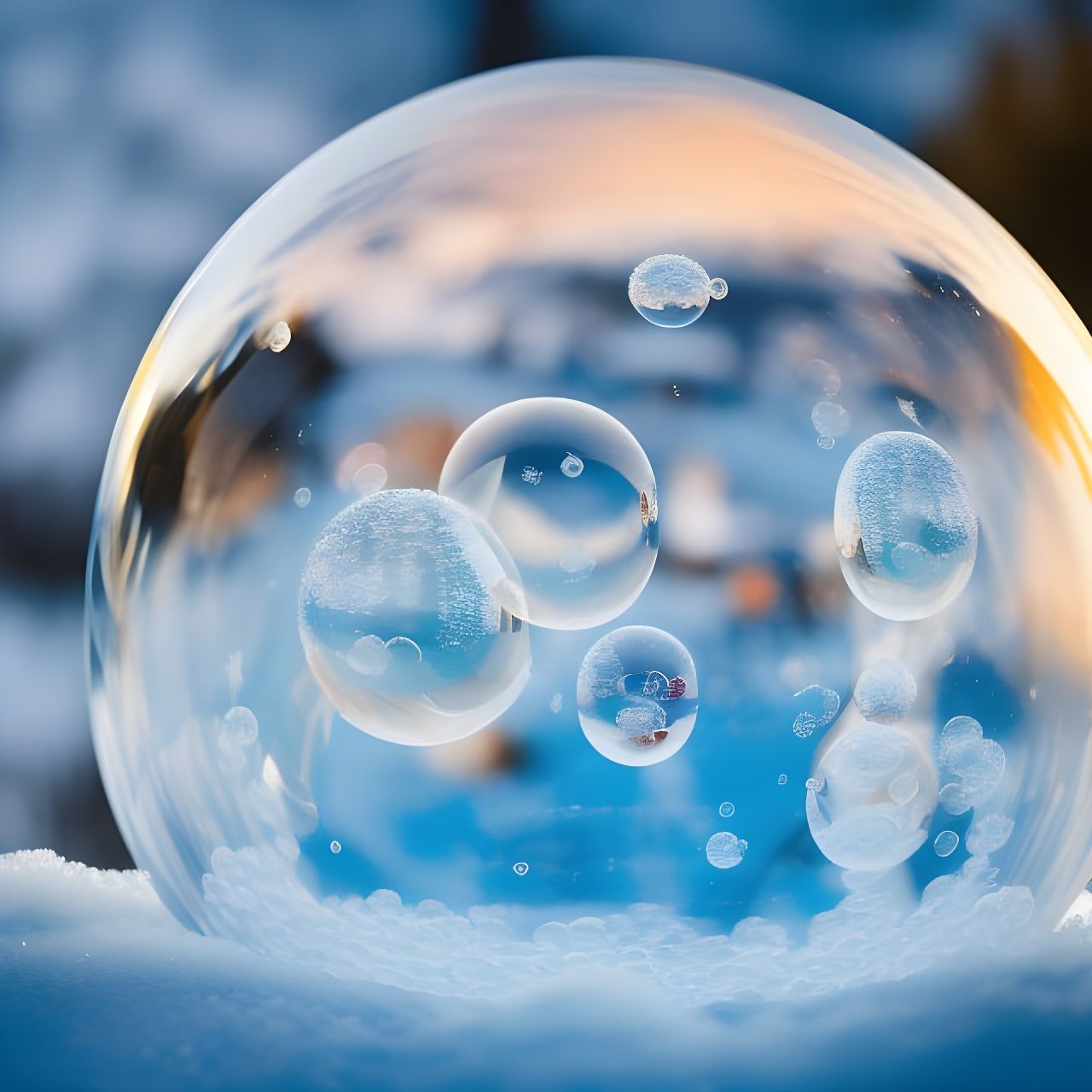 Frozen Bubbles Within a Bubble