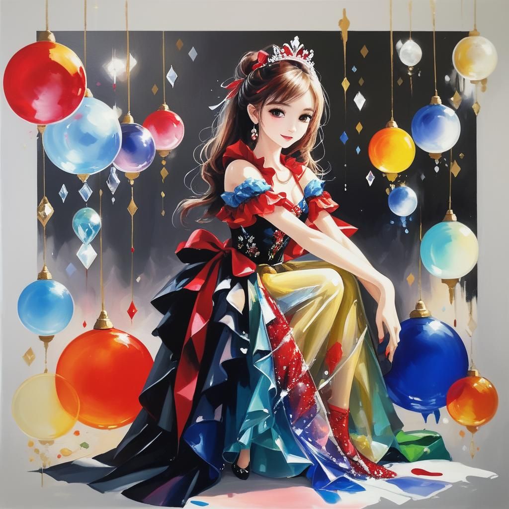 Glassy Screen Painting with Dynamic Threads