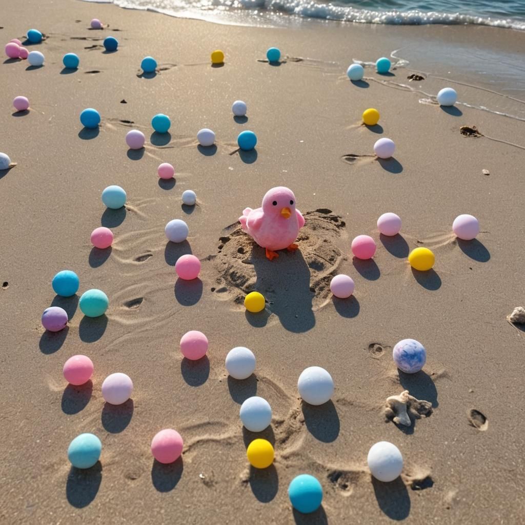 Bubblegum Beach: Relaxing Ocean Scene in Divine Light