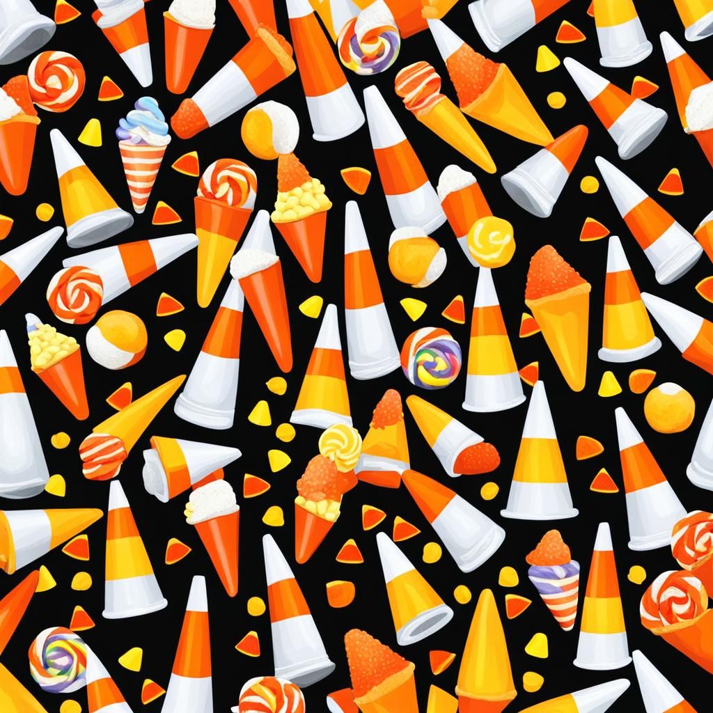 Traffic Cones and Candy Corn: Poster Art