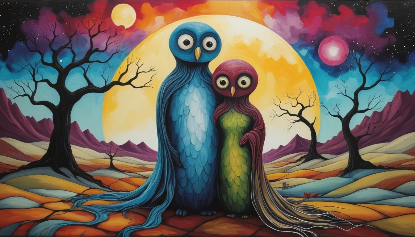 Abstract Black and White AI Art