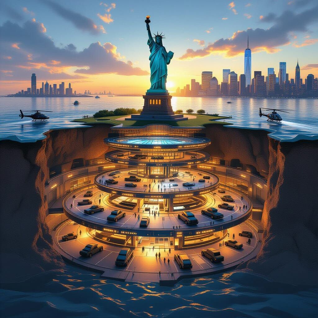Statue of Liberty Secret Lair Revealed in Futuristic Cutaway