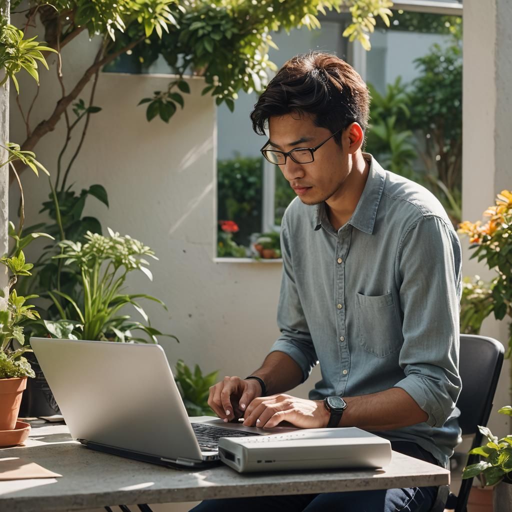 Accessible Home Office with Garden View