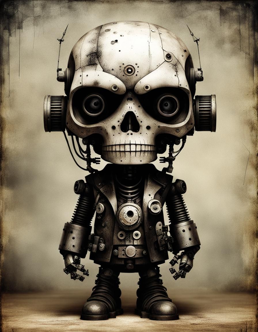 Demonic Cyborg Bear in Volcanic Hyperspace