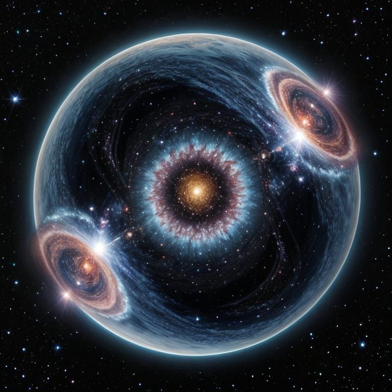 Cosmic Rose: Galaxy of Stars and Planets