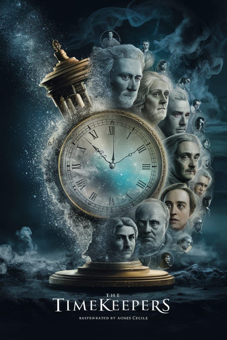 Dissolving Clock Movie Poster with Historical Figures