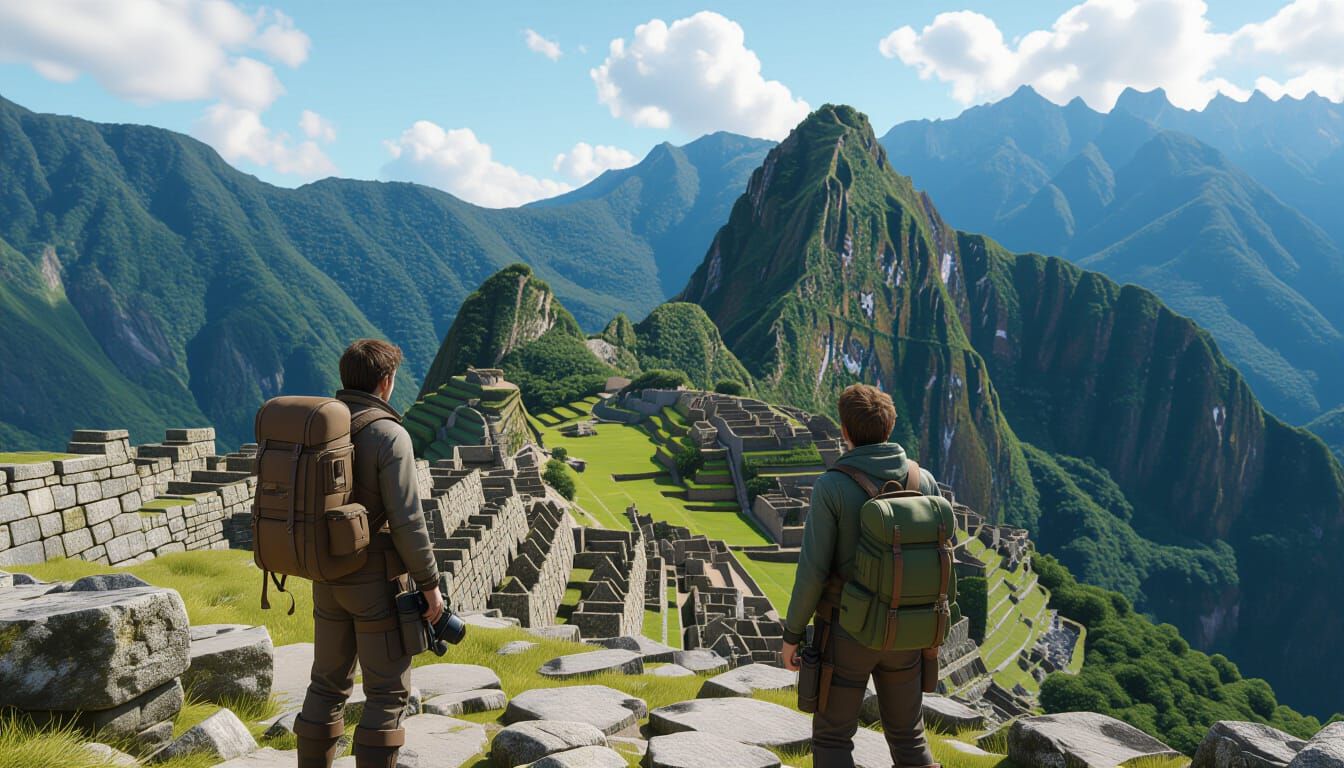 Andean Ruins Inspired by Machu Picchu, Matte Painting