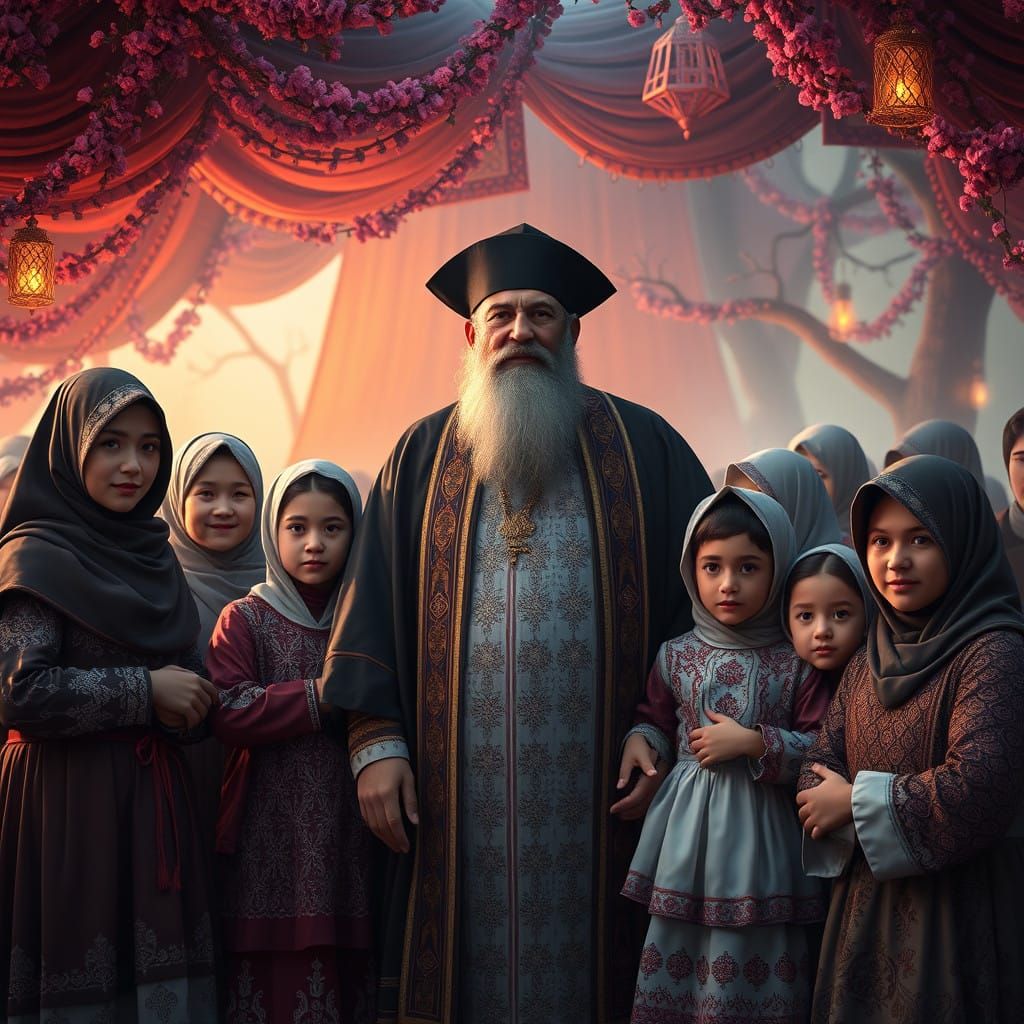 Ultra-Orthodox Father Celebrates in Whimsical Family Gatheri...