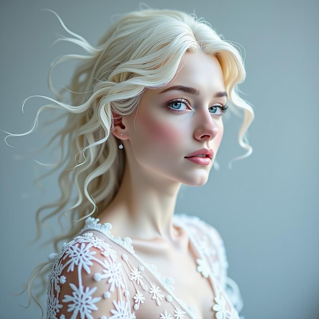 Paper Woman with Snowflakes: Delicate Masterpiece