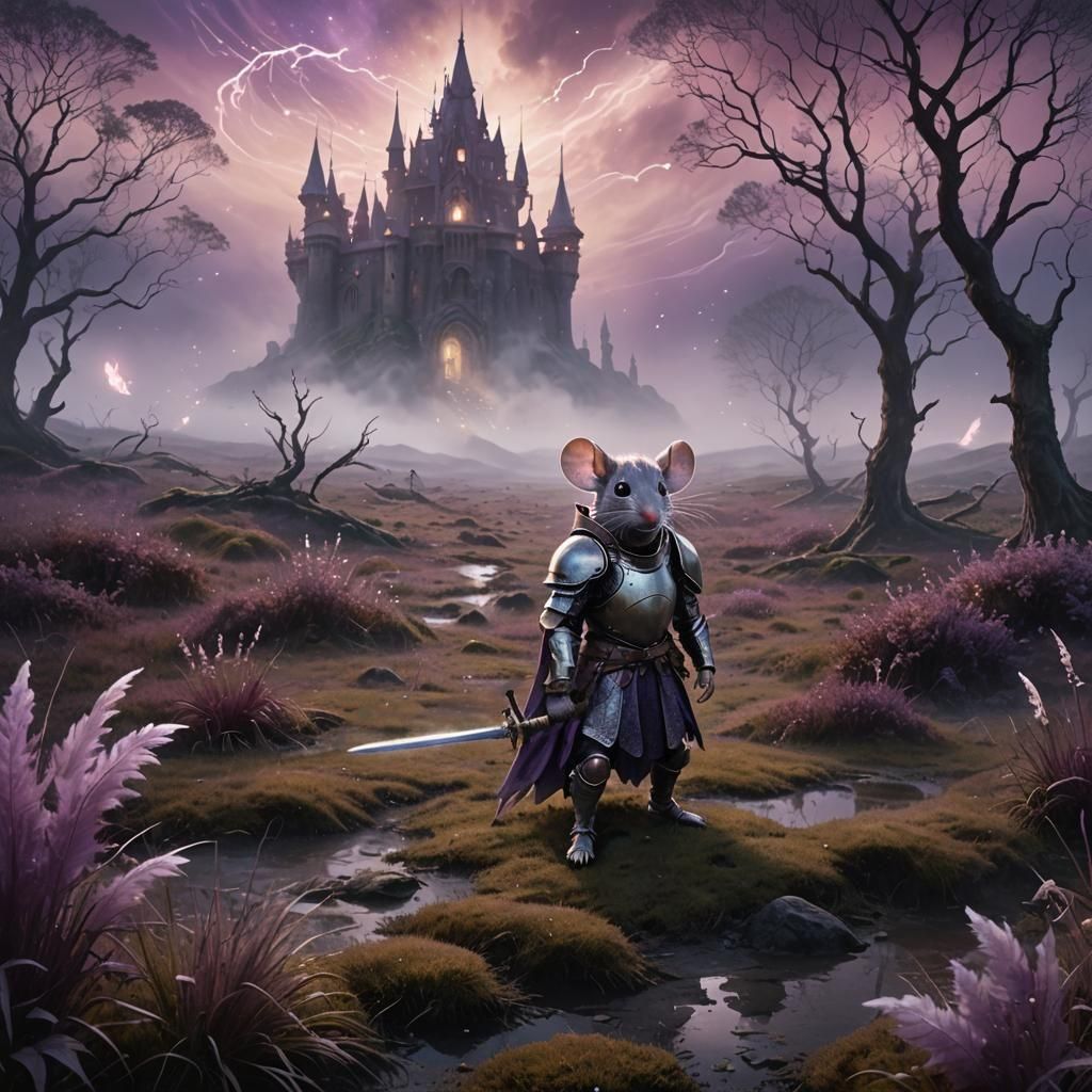 Armored Mouse Confronts Specters in Hazy Moor