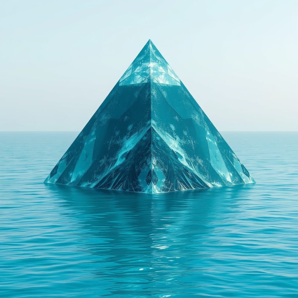 Gigantic Crystal Pyramid Emerges from Ocean's Surface in Pho...