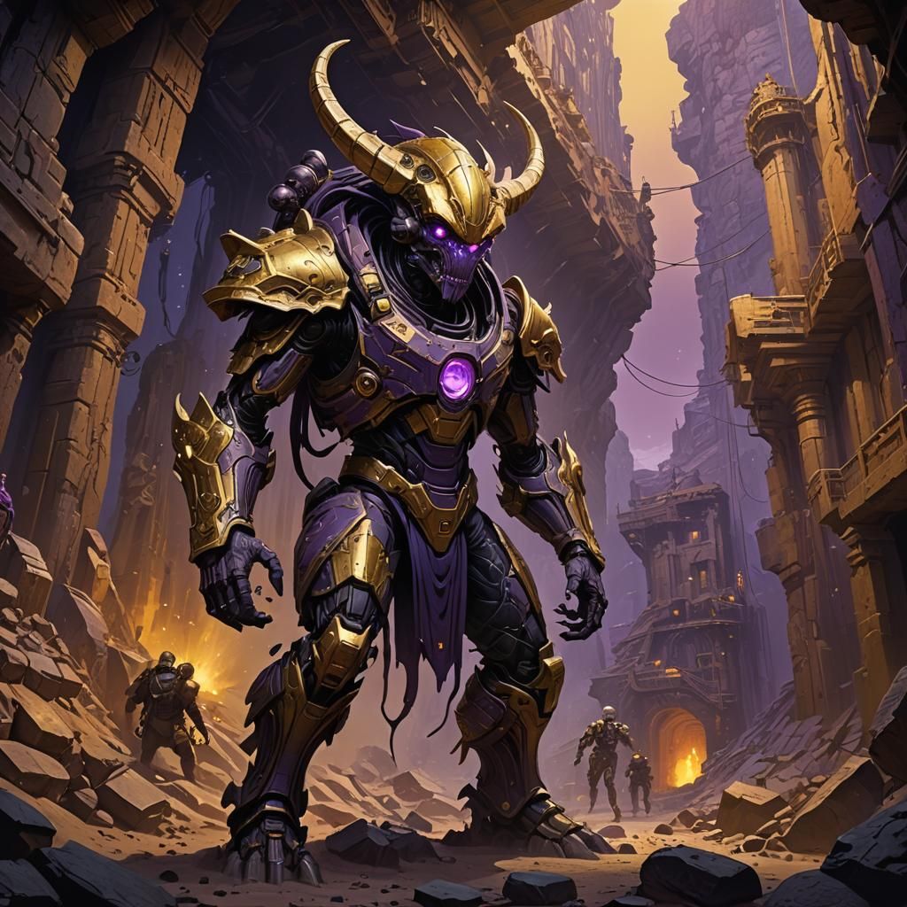 Elite Alien Mauler Invasion: Dark Fantasy Concept Art