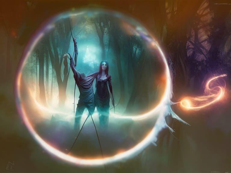 Detailed Will-o'-the-Wisp Fantasy Art