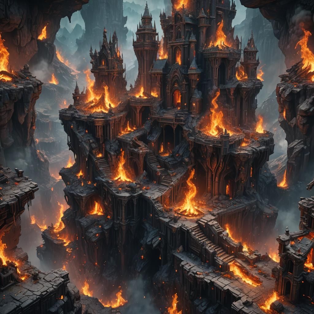 Detailed Matte Painting of Fire in 8k