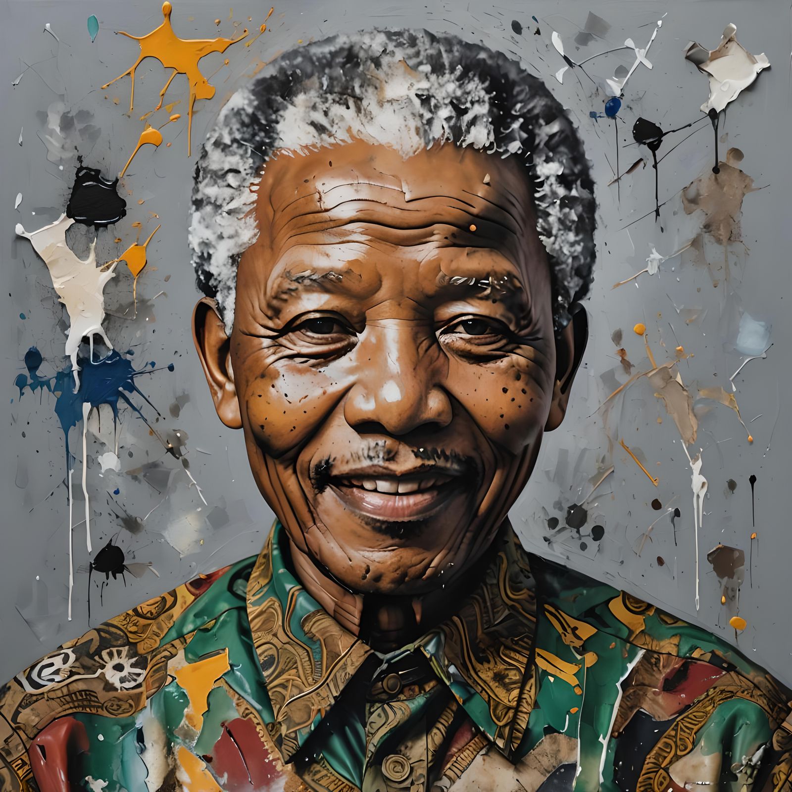 Portrait of Nelson Mandela