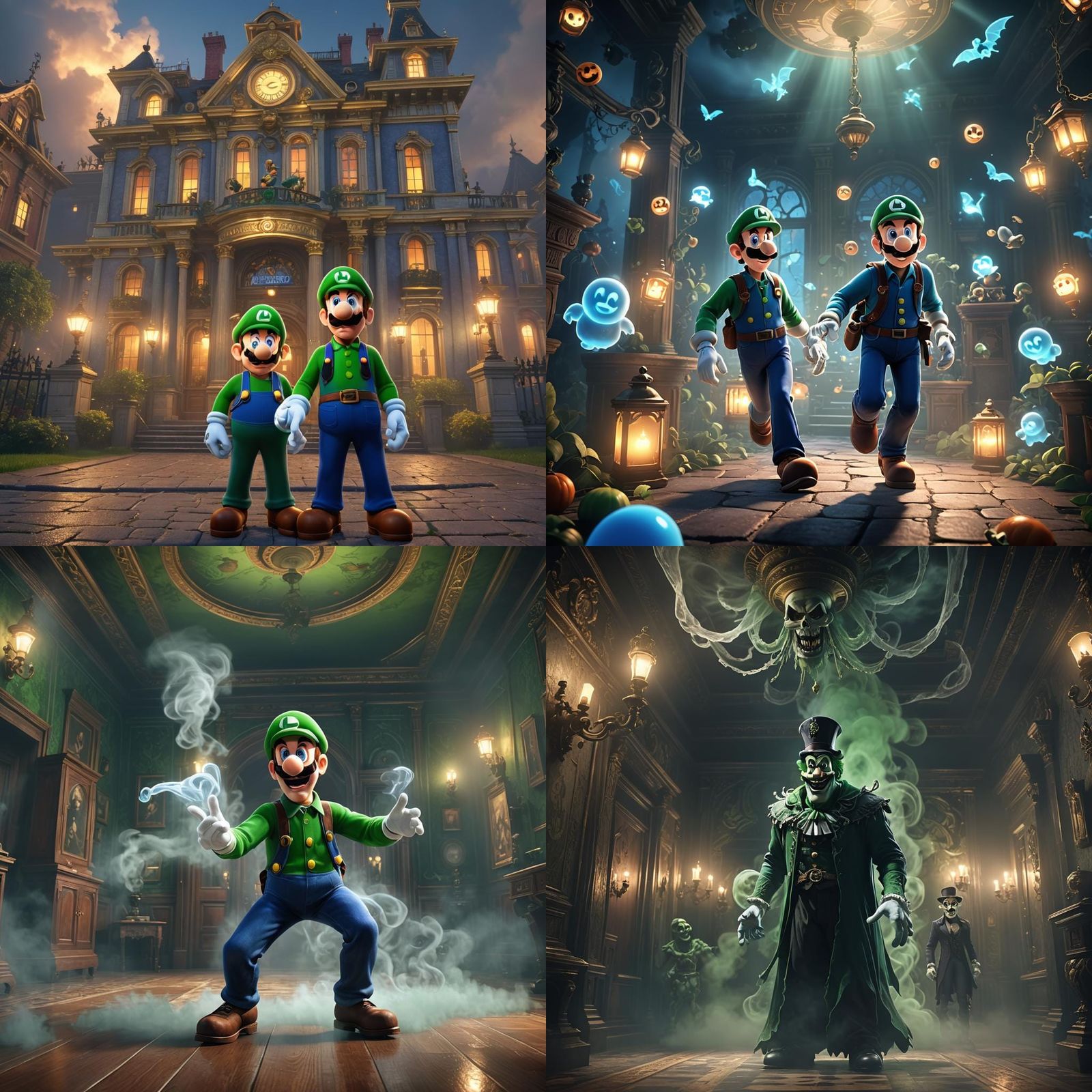 Luigi's Mansion 4: Cinematic 3D Game Scene