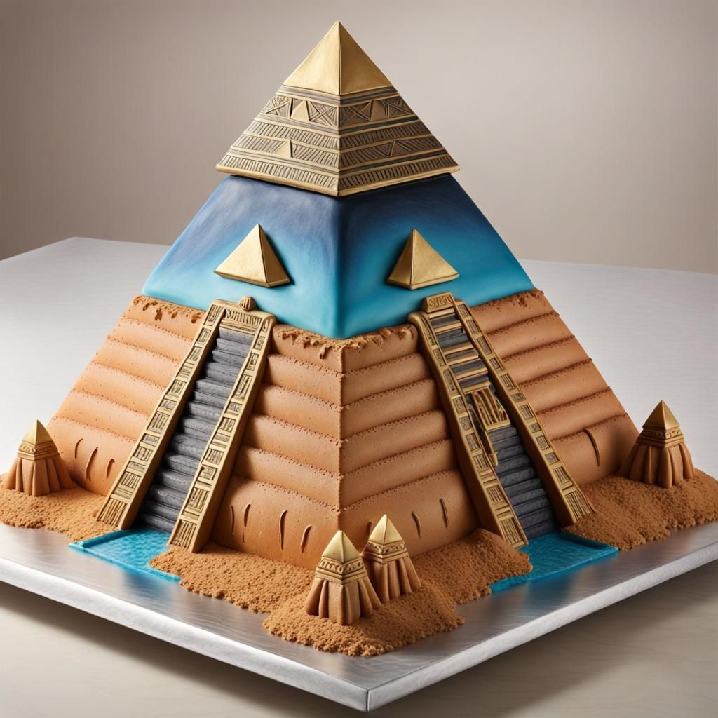 this hyperrealistic cake takes the form of a captivating Egy...