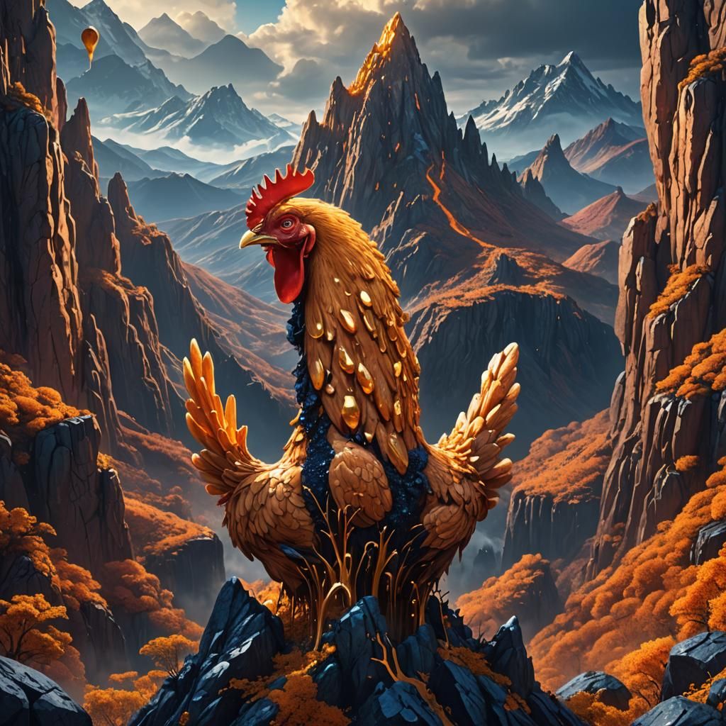 Giant Chicken Finger Rises: Fantasy Matte Painting