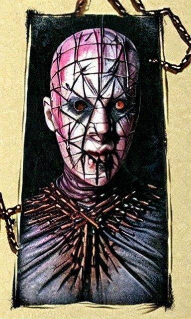 Female Pinhead Macabre Horror Portrait