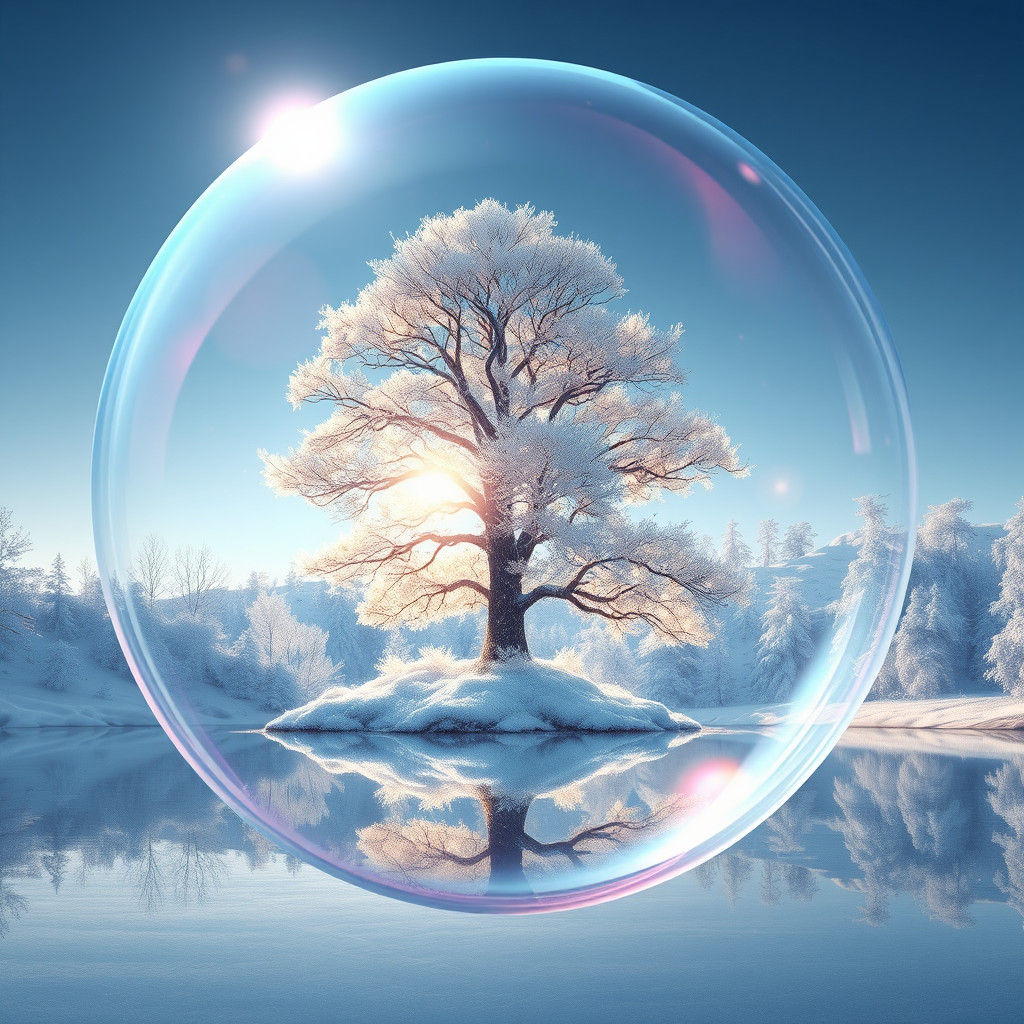 Winter Wonderland Encased in a Soap Bubble