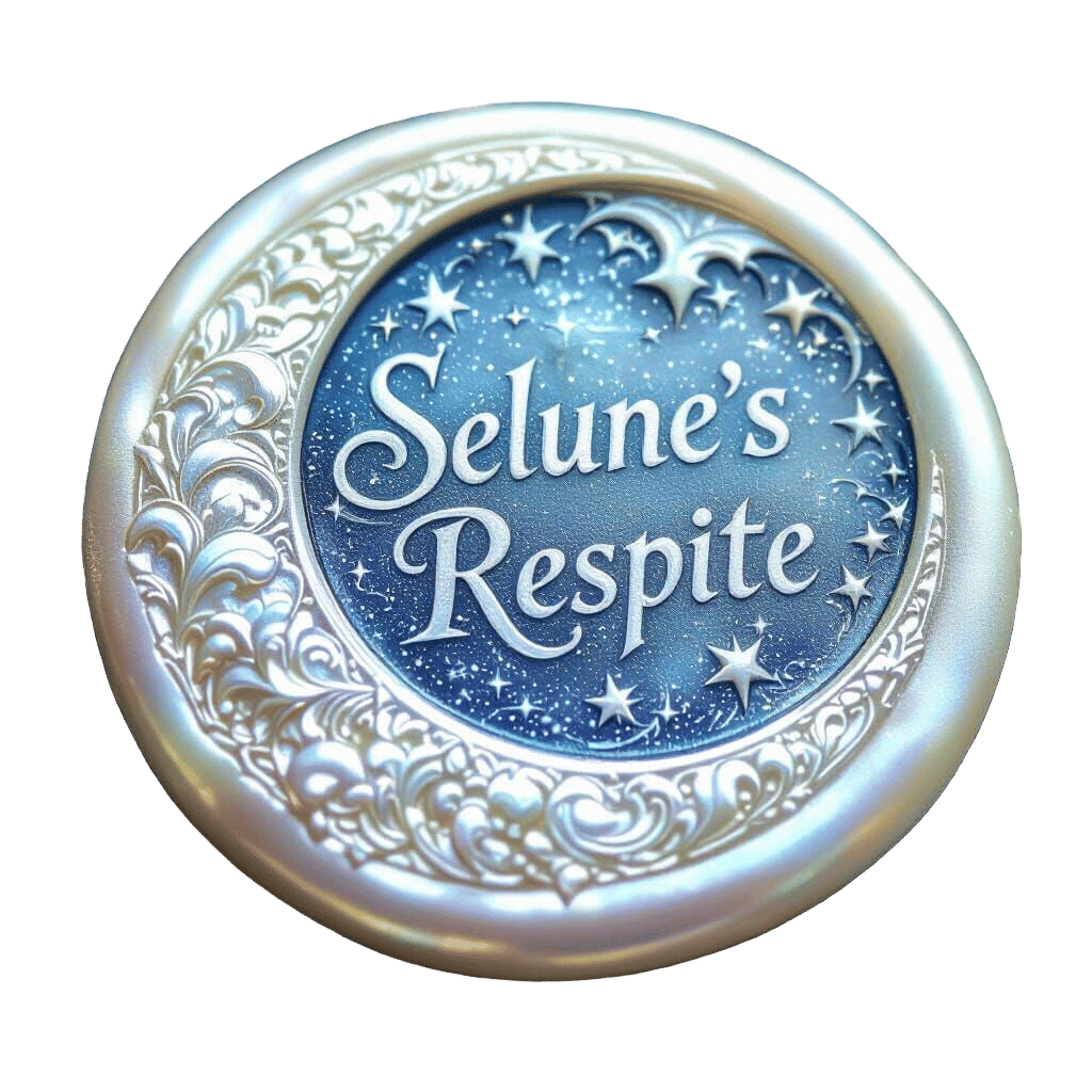 White and Blue Moon Wax Seal with Selune's Respite