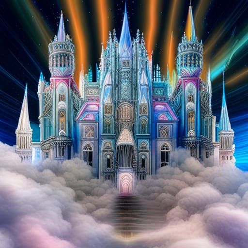 Astral Castle in the Clouds Illustration