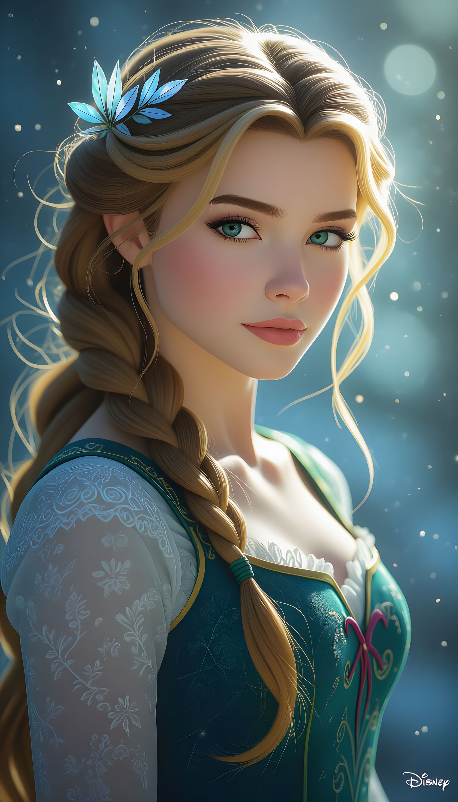 Hyperrealistic Aurora Portrait with Cinematic Lighting