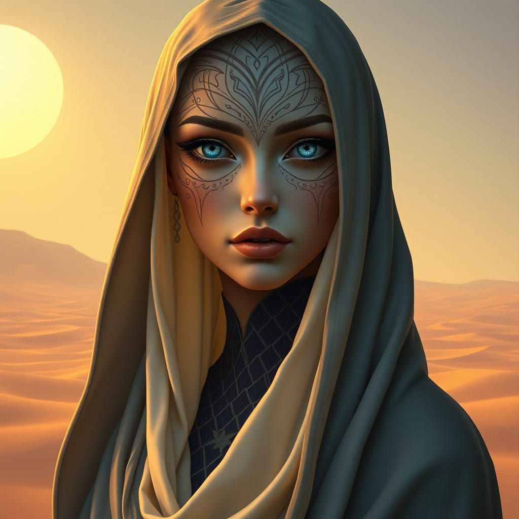 Ethereal Art Nouveau Portrait of a Benevolent Bene Gesserit....