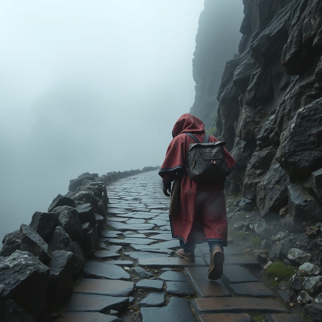 Postman in Mystical Moroccan Landscape