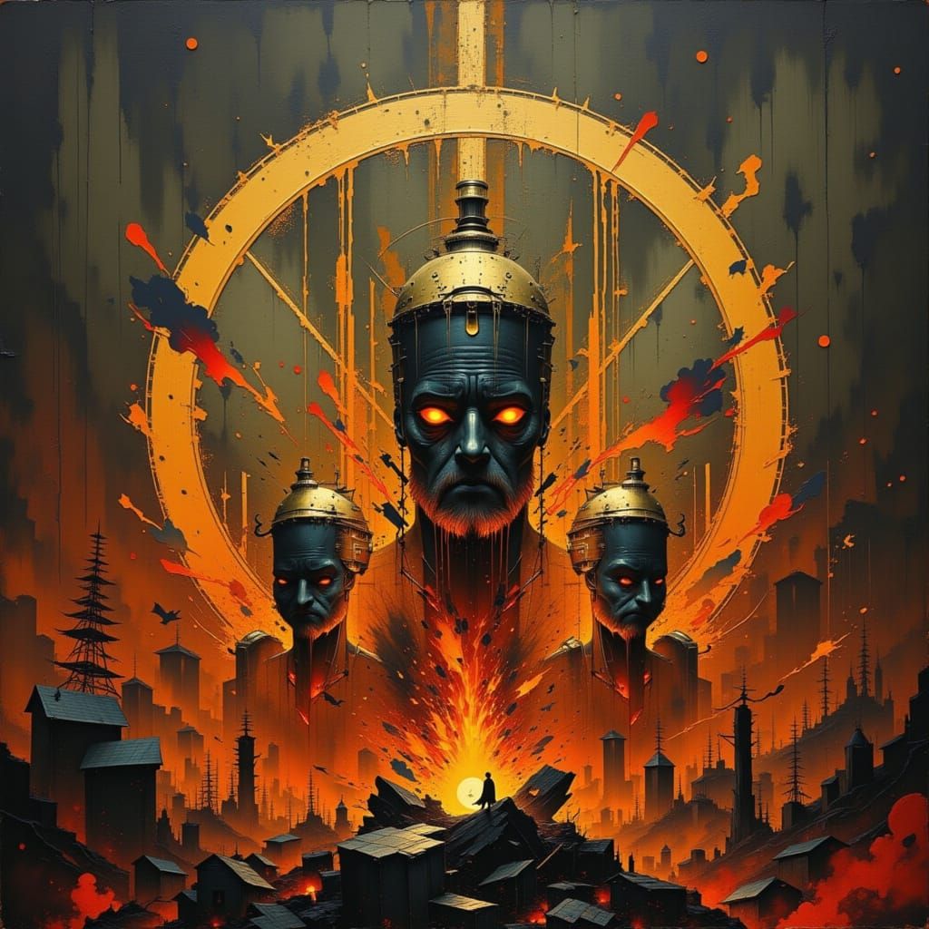 Samurai and Geisha in Japanese Art Style