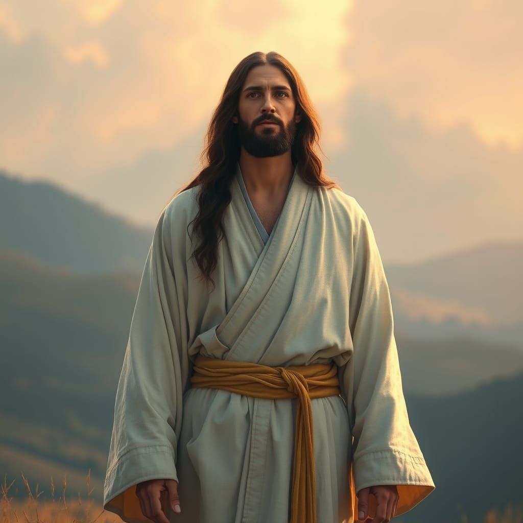 Jesus in Ethereal Light: A Digital Rendering