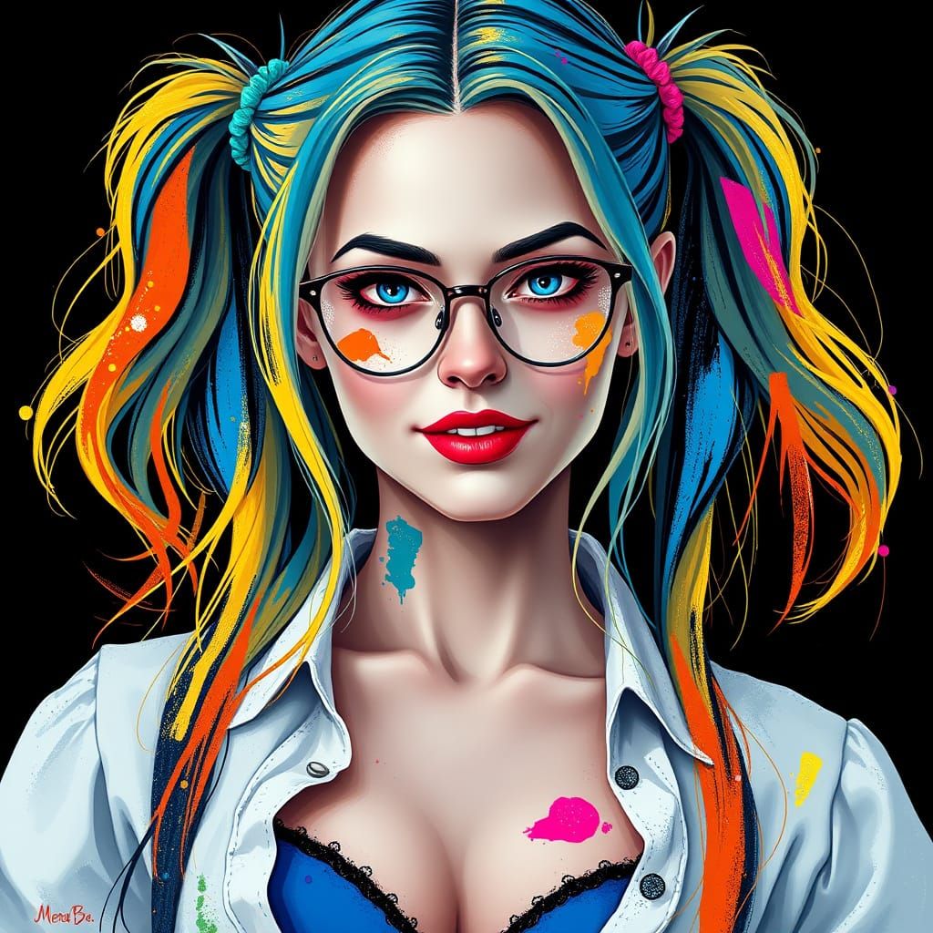 Ethereal Vampire Girl with Dreamlike Qualities and Whimsical...