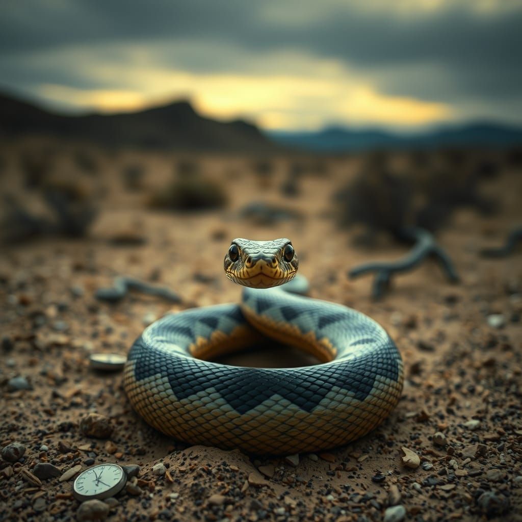 Hyperrealistic Desert Snake in Cinematic HDR