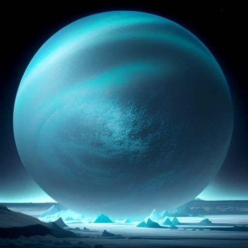 Alien Ice Cavern with Rainbow Light