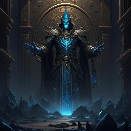 Metallic Humanoid Guardian in Treasure Vault