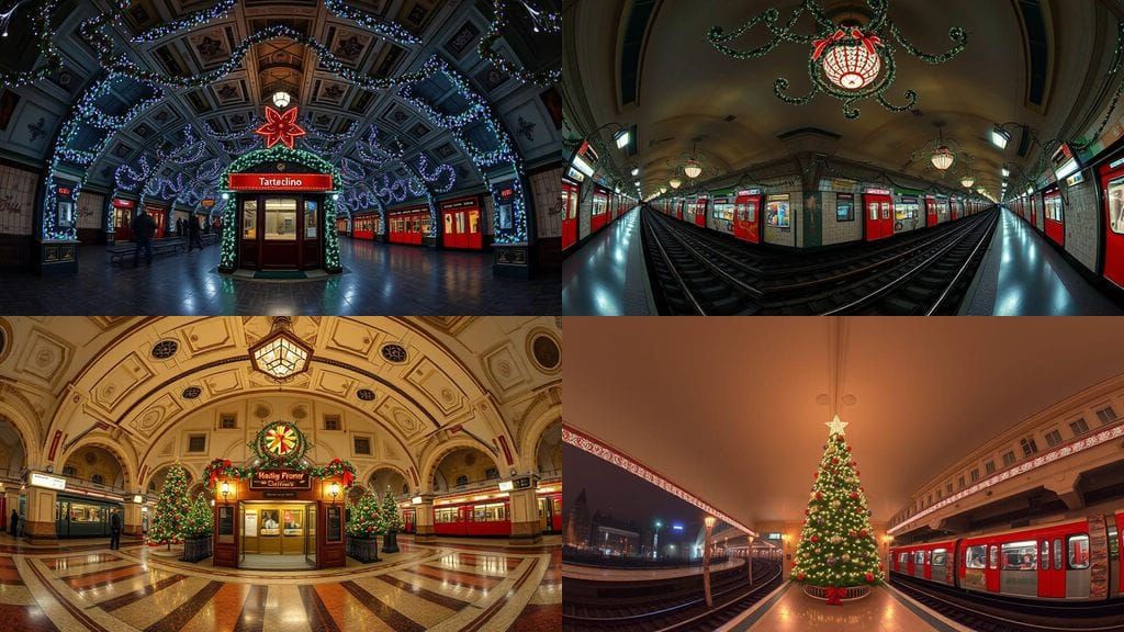 Winter Wonderland at Moscow Metro Station