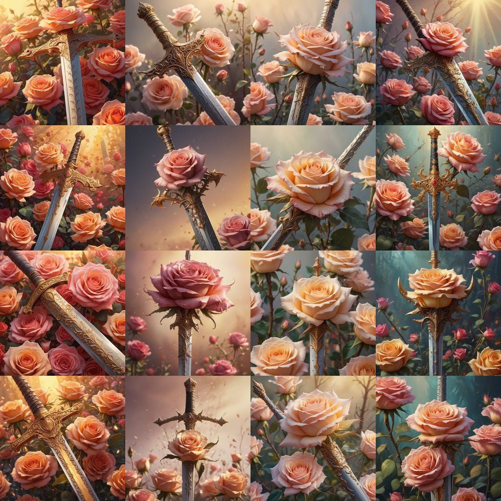 Rose Sword: Floral Weapon Art