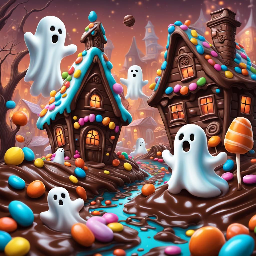 Haunted chocolate village