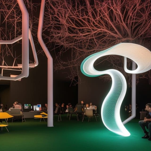 Worm-Mushroom Intelligence: Cyberpunk Robot Concept Art