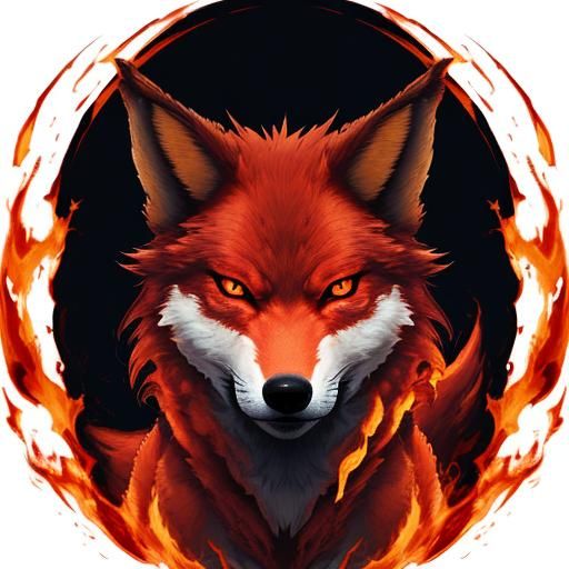 Fiery Wolf Digital Art