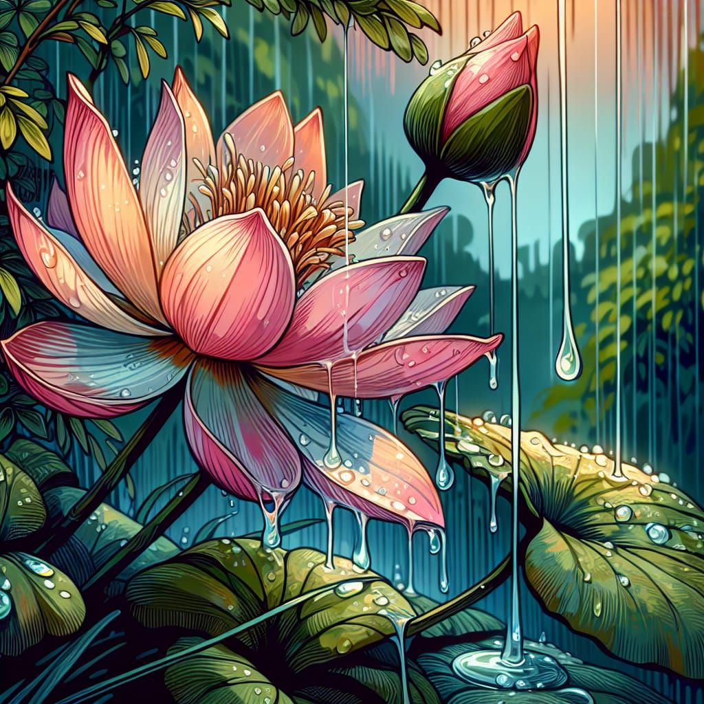 Tropical Bloom Serenity After the Storm