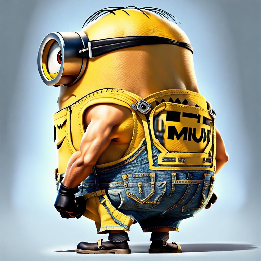 Muscular Minion Bodybuilder in Daisy Dukes